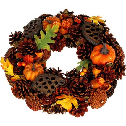 Φθινοπωρινό στεφάνι HALLOWEEN διάμετρος 35 cm