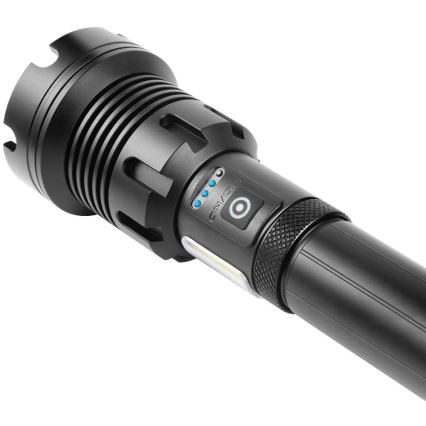 LED Φορτιζόμενος αλουμινένιος φακός με λειτουργία powerbank LED/4400 mAh 2200 lm IP44