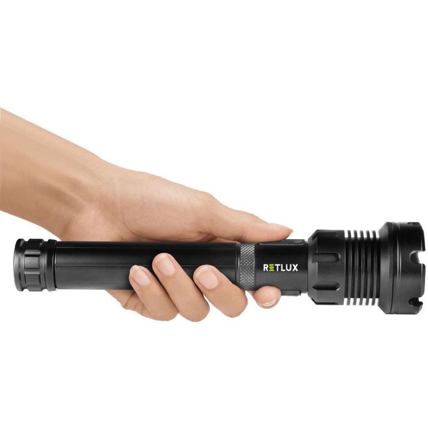 LED Φορτιζόμενος αλουμινένιος φακός με λειτουργία powerbank LED/4400 mAh 2200 lm IP44