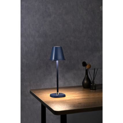 LED Dimmable επαναφορτιζόμενο επιτραπέζιο φωτιστικό	 LED/3W/1800 mAh σκούρο μπλε