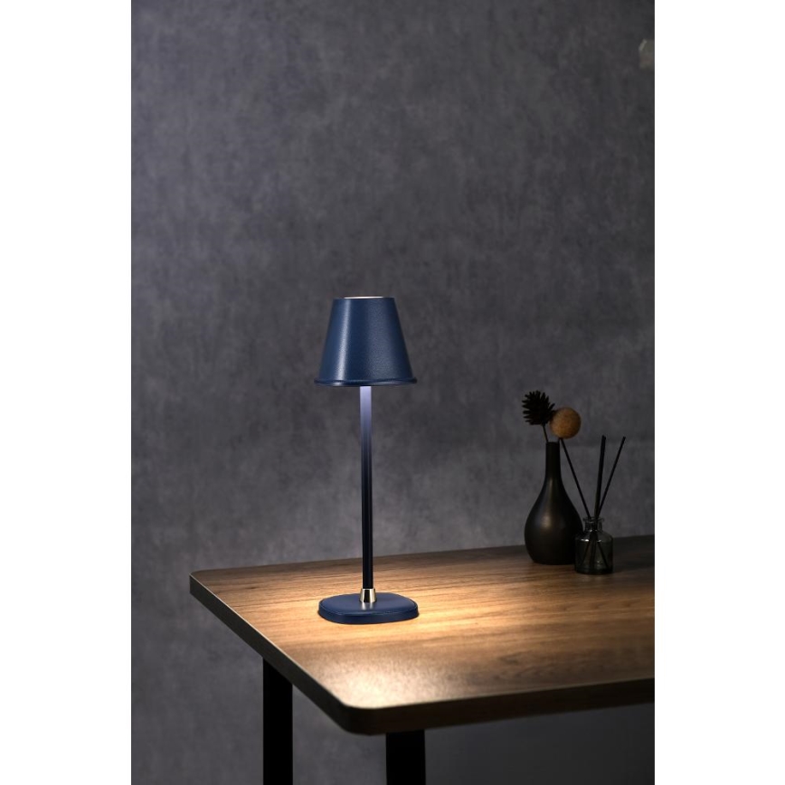 LED Dimmable επαναφορτιζόμενο επιτραπέζιο φωτιστικό	 LED/3W/1800 mAh σκούρο μπλε