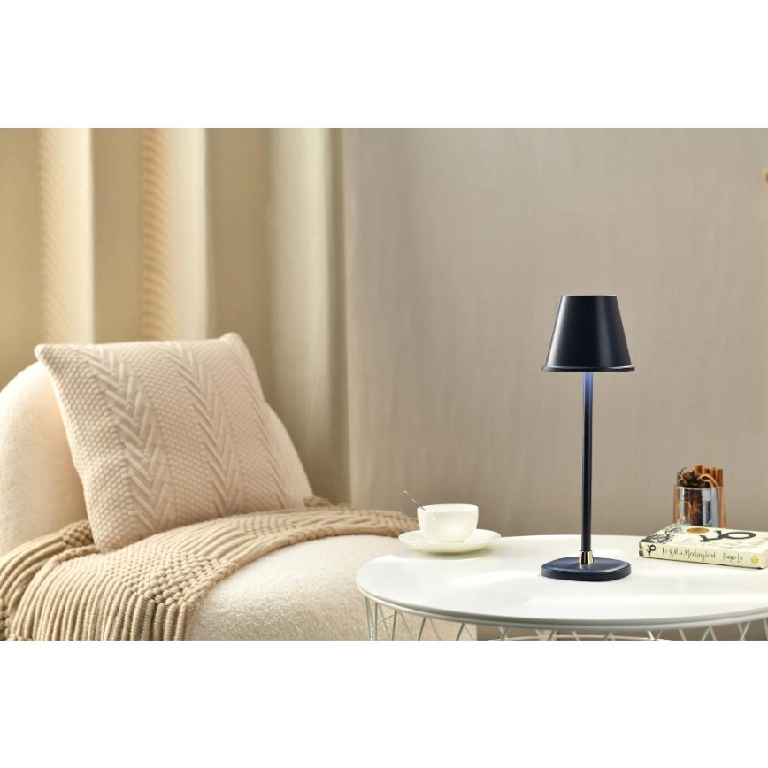 LED Dimmable επαναφορτιζόμενο επιτραπέζιο φωτιστικό	 LED/3W/1800 mAh σκούρο μπλε