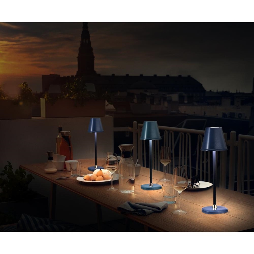 LED Dimmable επαναφορτιζόμενο επιτραπέζιο φωτιστικό	 LED/3W/1800 mAh σκούρο μπλε