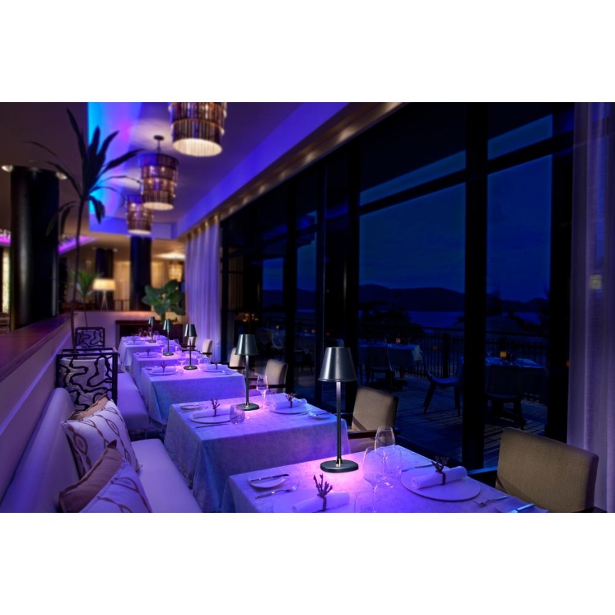 LED Dimmable επαναφορτιζόμενο επιτραπέζιο φωτιστικό	 LED/3W/1800 mAh σκούρο μπλε
