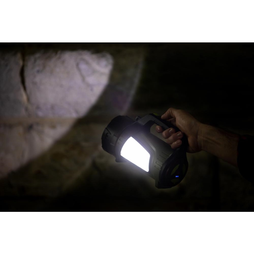 LED Dimmable επαναφορτιζόμενος φακός εξωτερικού χώρου με power bank LED/21W/4400mAh IP44