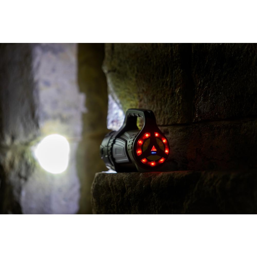 LED Dimmable επαναφορτιζόμενος φακός εξωτερικού χώρου με power bank LED/21W/4400mAh IP44