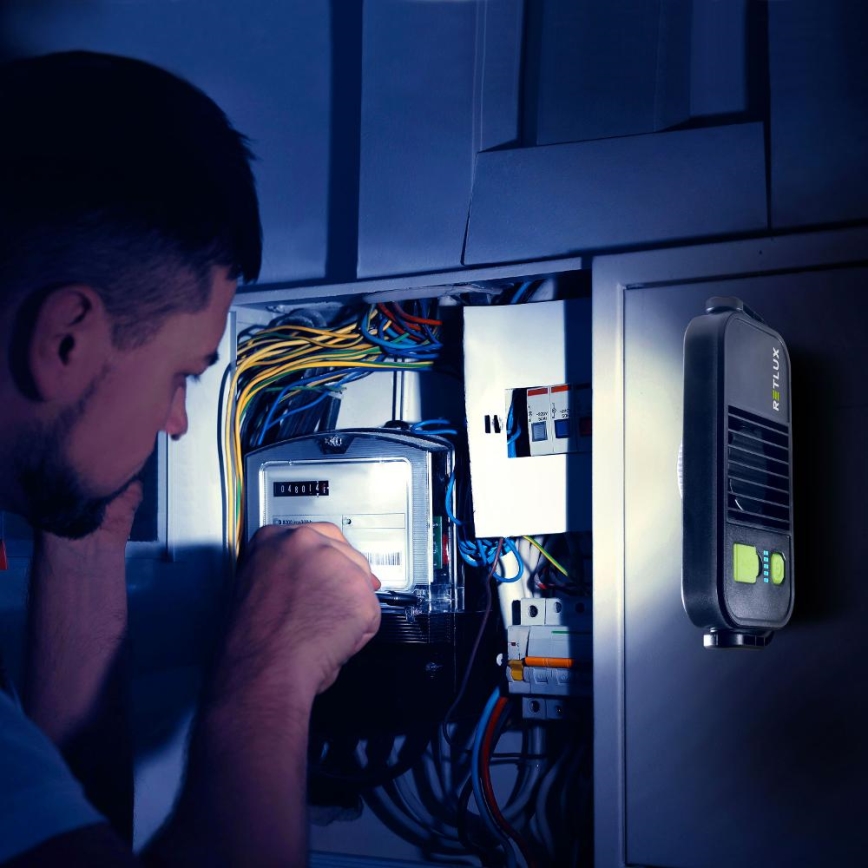 LED φακός εργασίας με λειτουργία powerbank LED/4400 mAh IP44 κίτρινος/μαύρος