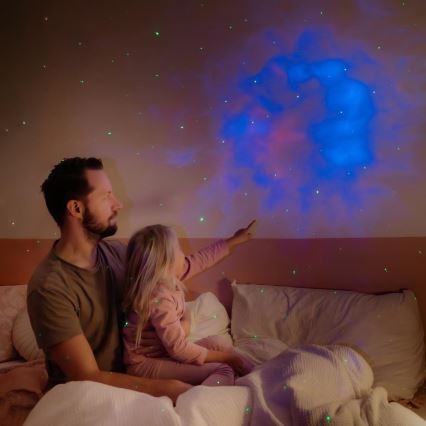 LED Παιδικός προβολέας 230V αστροναύτης 12,5 cm + τηλεχειριστήριο