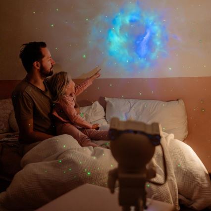 Retlux - LED παιδικός προβολέας 230V αστροναύτης 23,3 cm + τηλεχειριστήριο