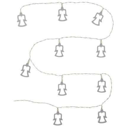 LED γιρλάντα 10xLED/2xAA 1,8m θερμό λευκό