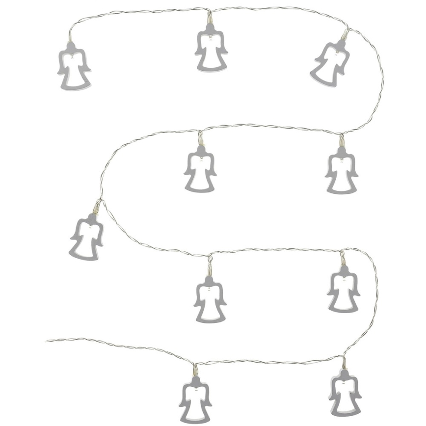 LED γιρλάντα 10xLED/2xAA 1,8m θερμό λευκό