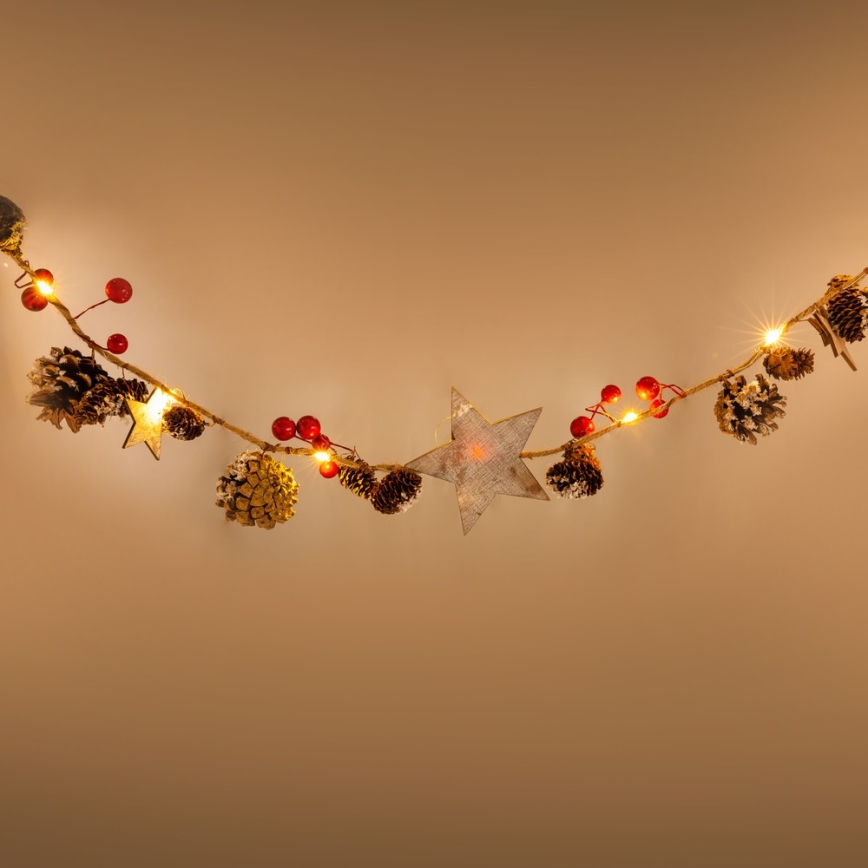 Γιρλάντα LED 10xLED/3xAA 2,5m θερμό λευκό