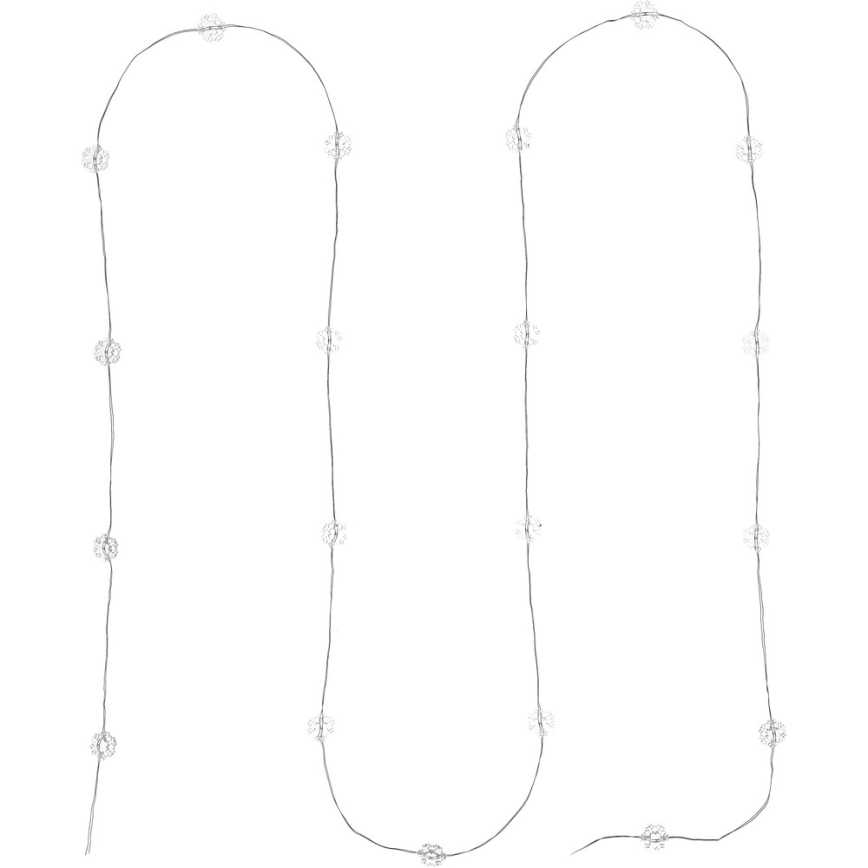 LED γιρλάντα 20xLED/2xAA 2,3m ψυχρό λευκό