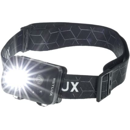 LED Επαναφορτιζόμενος φακός κεφαλής LED/3W/1200 mAh IP67 μαύρος