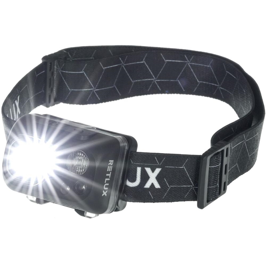 LED Επαναφορτιζόμενος φακός κεφαλής LED/3W/1200 mAh IP67 μαύρος