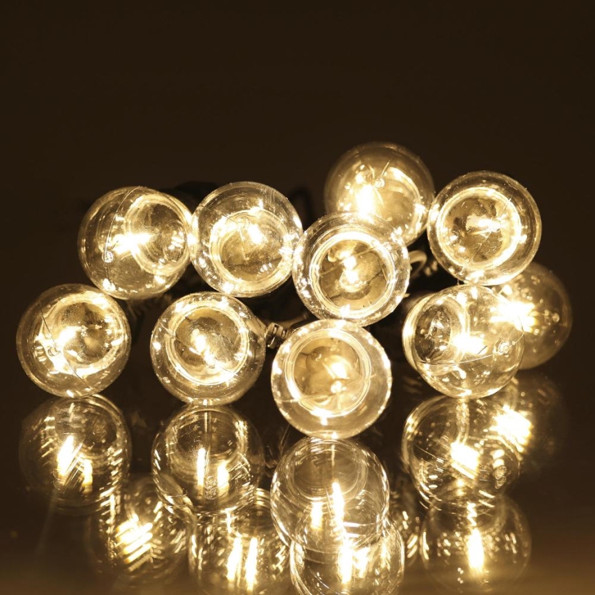 LED εξωτερική διακοσμητική γιρλάντα GIRLANDA G45 10xE27/230V 8m IP44 θερμό λευκό