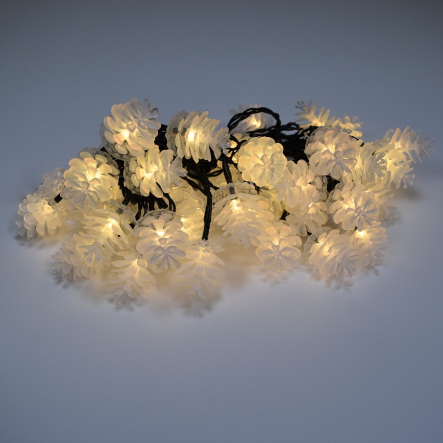 LED Εξωτερική χριστουγεννιάτικη γιρλάντα 40xLED/15m IP44 θερμό λευκό