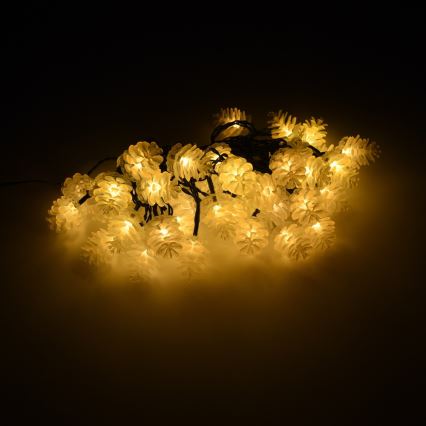 LED Εξωτερική χριστουγεννιάτικη γιρλάντα 40xLED/15m IP44 θερμό λευκό