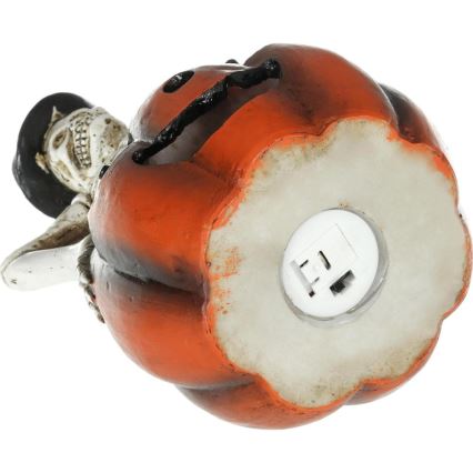 LED Διακόσμηση HALLOWEEN LED/2xLR44/θερμό λευκό skeleton in a pumpkin resin