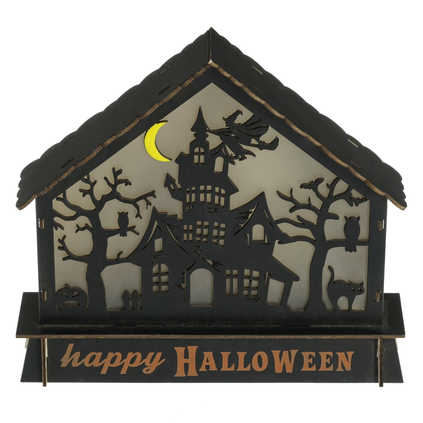 LED Διακόσμηση HALLOWEEN LED/2xAA/πολύχρωμα haunted σπιτάκι