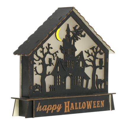 LED Διακόσμηση HALLOWEEN LED/2xAA/πολύχρωμα haunted σπιτάκι