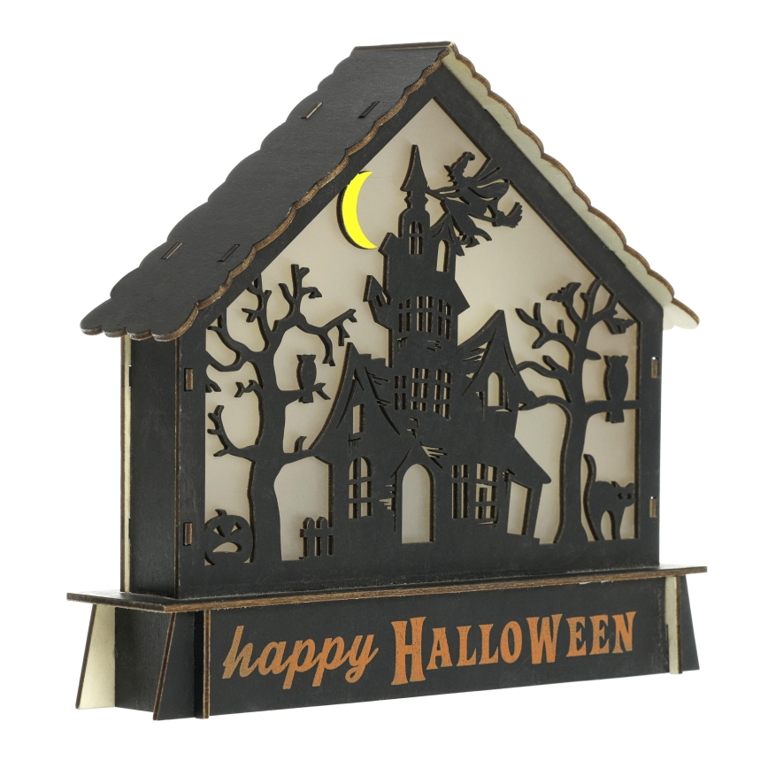 LED Διακόσμηση HALLOWEEN LED/2xAA/πολύχρωμα haunted σπιτάκι