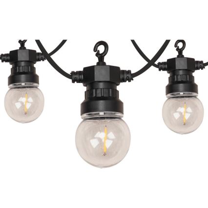 LED Διακοσμητικά λαμπάκια εξωτερικού χώρου GARLAND G45 10xE27/230V 8m IP44 θερμό λευκό