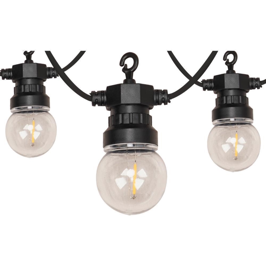 LED Διακοσμητικά λαμπάκια εξωτερικού χώρου GARLAND G45 10xE27/230V 8m IP44 θερμό λευκό