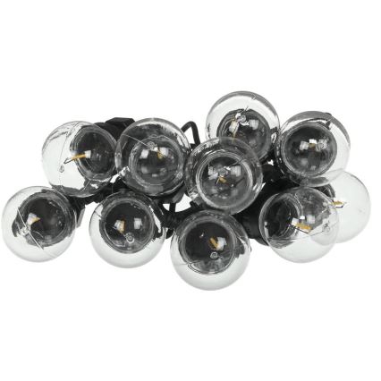LED Διακοσμητικά λαμπάκια εξωτερικού χώρου GARLAND G45 10xE27/230V 8m IP44 θερμό λευκό