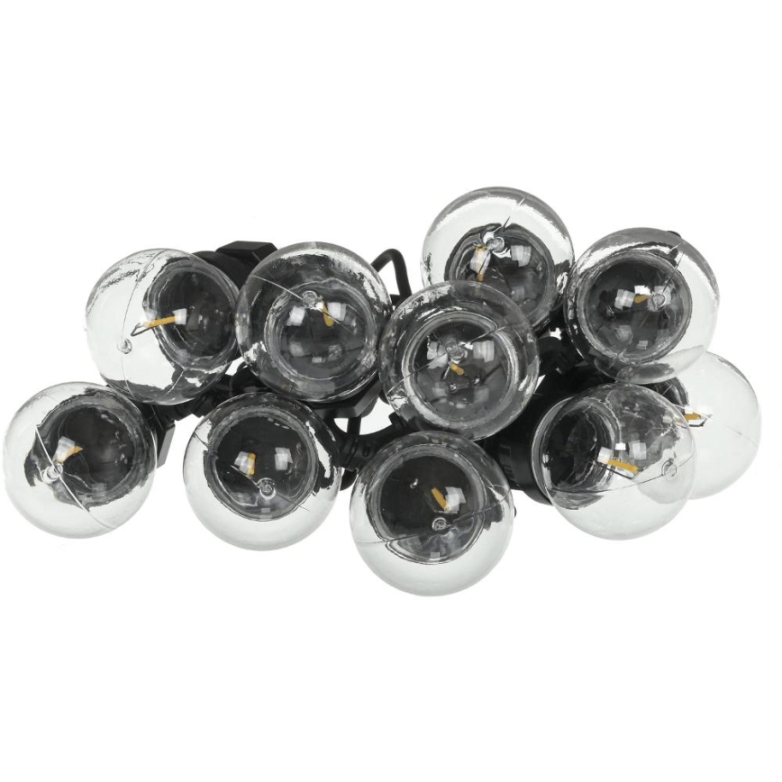 LED Διακοσμητικά λαμπάκια εξωτερικού χώρου GARLAND G45 10xE27/230V 8m IP44 θερμό λευκό