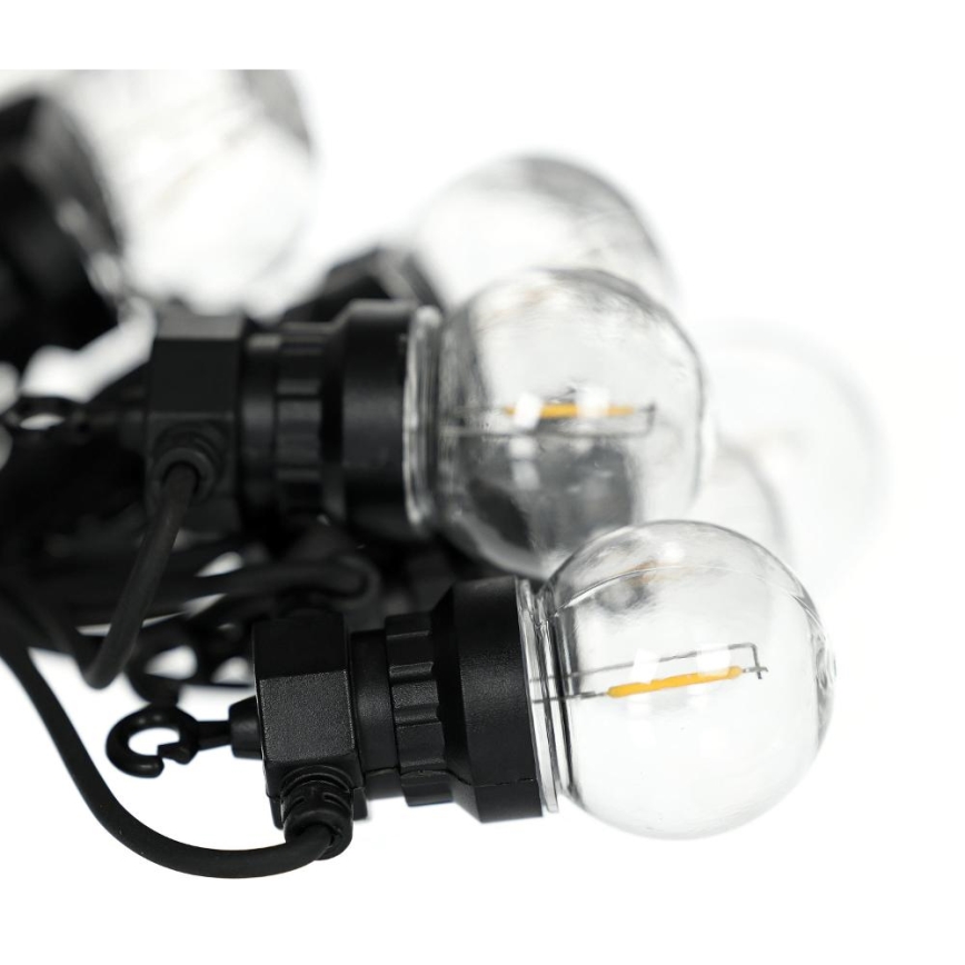 LED Διακοσμητικά λαμπάκια εξωτερικού χώρου GARLAND G45 10xE27/230V 8m IP44 θερμό λευκό