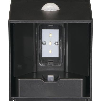 Retlux - Ηλιακό επιτοίχιο φωτιστικό LED με αισθητήρα LED/1W/3,7V 1200 mAh IP44 μαύρο