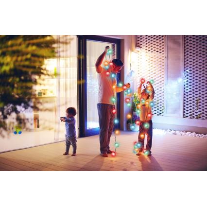 LED Χριστουγεννιάτικη εξωτερική γιρλάντα 80xLED/25m IP44 πολύχρωμη