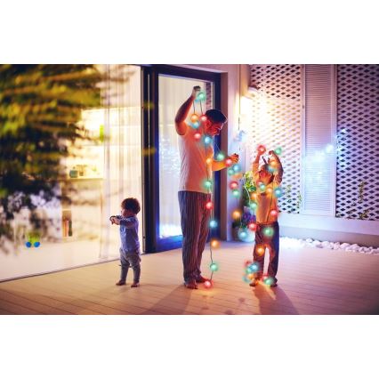 LED Χριστουγεννιάτικη εξωτερική γιρλάντα 40xLED/15m IP44 πολύχρωμη