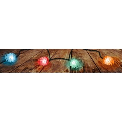 LED Χριστουγεννιάτικη εξωτερική γιρλάντα 40xLED/15m IP44 πολύχρωμη