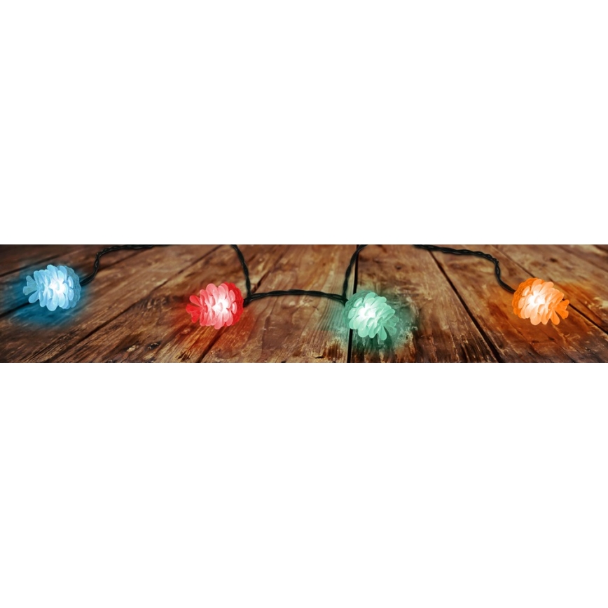 LED Χριστουγεννιάτικη εξωτερική γιρλάντα 40xLED/15m IP44 πολύχρωμη