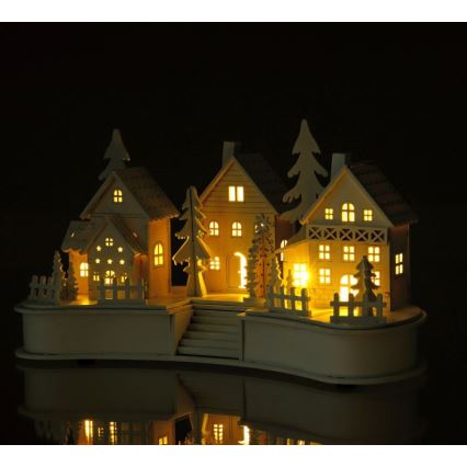 LED Χριστουγεννιάτικο διακοσμητικό LED/2xAA χωριό