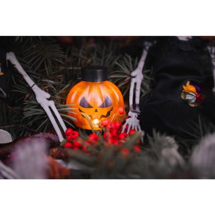ΣΕΤ 6x LED Διακόσμηση HALLOWEEN LED/1xCR2032/θερμό λευκό κολοκύθες