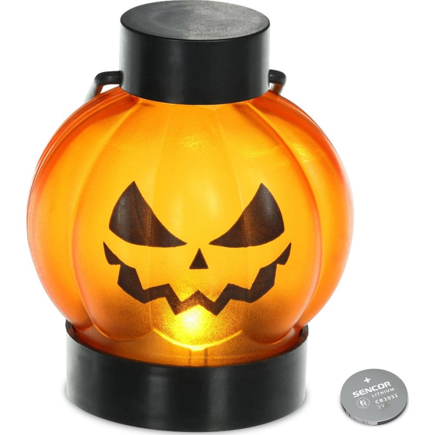 ΣΕΤ 6x LED Διακόσμηση HALLOWEEN LED/1xCR2032/θερμό λευκό κολοκύθες