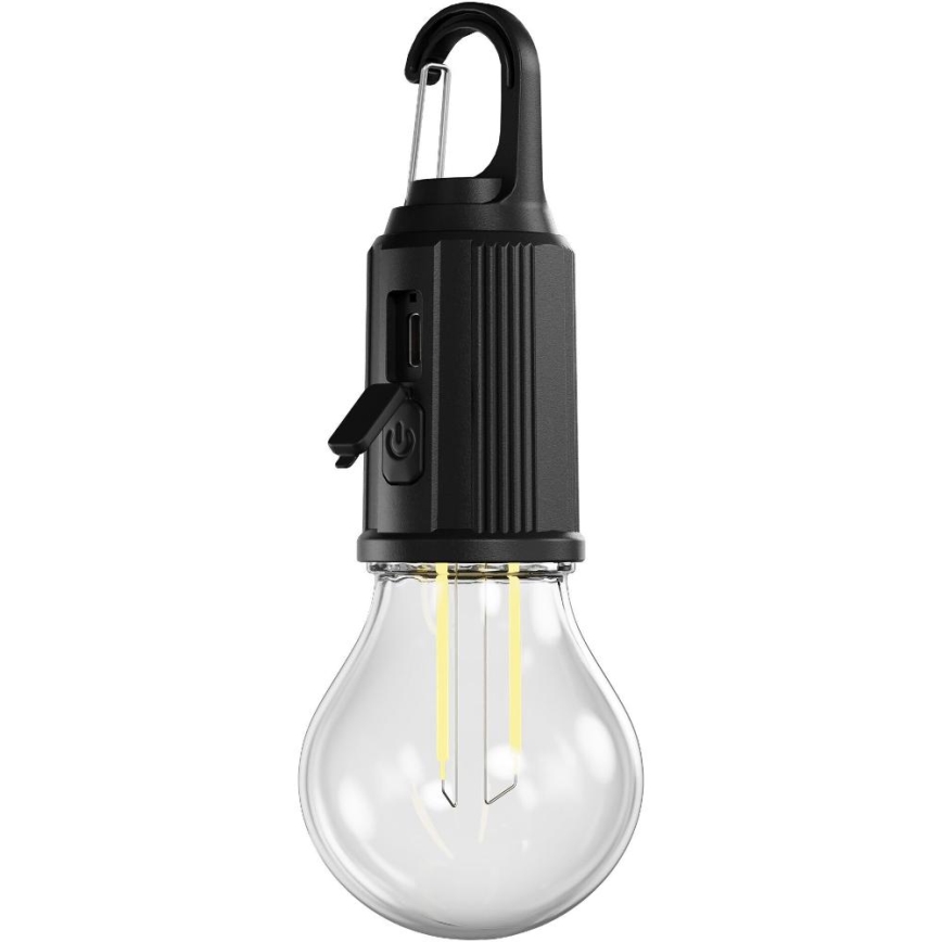 Retlux - Ρυθμιζόμενος επαναφορτιζόμενος φακός LED/0,3W/USB 400 mAh IP44 μαύρος