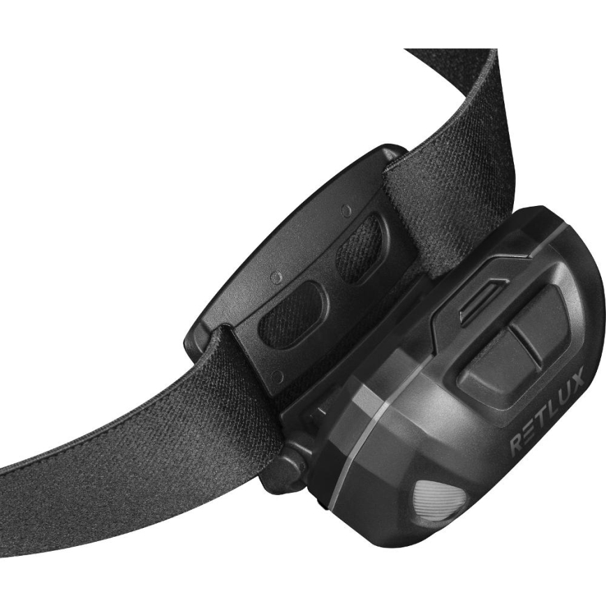 Επαναφορτιζόμενος LED φακός κεφαλής LED/3W/1200 mAh IP44 μαύρος