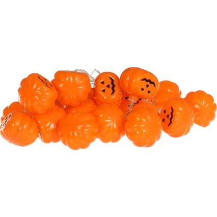 Διακοσμητικά λαμπάκια LED HALLOWEEN 20xLED/3xAA/θερμό λευκό 3,3m κολοκύθες