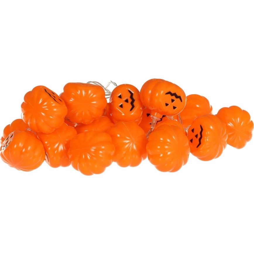 Διακοσμητικά λαμπάκια LED HALLOWEEN 20xLED/3xAA/θερμό λευκό 3,3m κολοκύθες