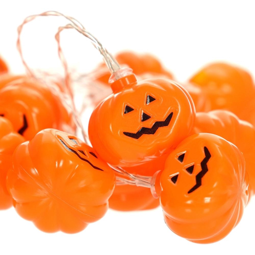 Διακοσμητικά λαμπάκια LED HALLOWEEN 20xLED/3xAA/θερμό λευκό 3,3m κολοκύθες