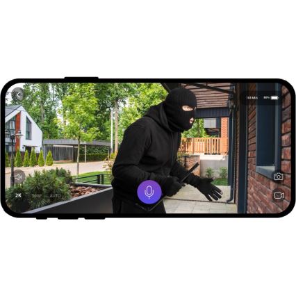 Θυροτηλεόραση με αισθητήρα κίνησης 5MPx 1440p 5200 mAh Wi-Fi IP65 ανθρακί