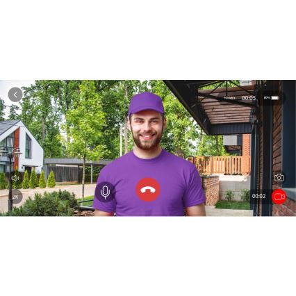 Θυροτηλεόραση με αισθητήρα κίνησης 5MPx 1440p 5200 mAh Wi-Fi IP65 ανθρακί