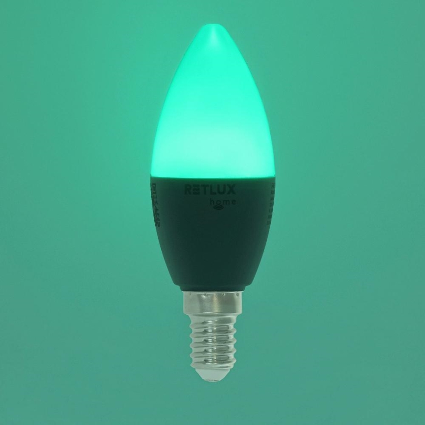Λάμπα LED RGBW Dimmable C37 E14/4,5W/230V 2700-6500K Wi-Fi Tuya
