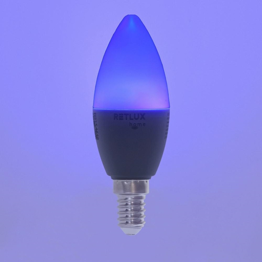 Λάμπα LED RGBW Dimmable C37 E14/4,5W/230V 2700-6500K Wi-Fi Tuya