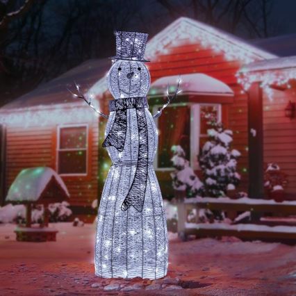 Χριστουγεννιάτικo διακοσμητικό εξωτερικού χώρου LED LED/3,6W/230V/ψυχρό λευκό 124 cm IP44 χιονάνθρωπος