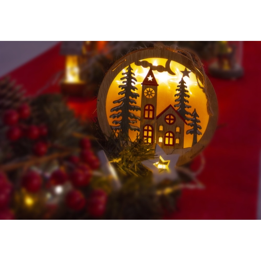 Χριστουγεννιάτικο διακοσμητικό LED 5xLED/2xAAA ζεστό λευκό